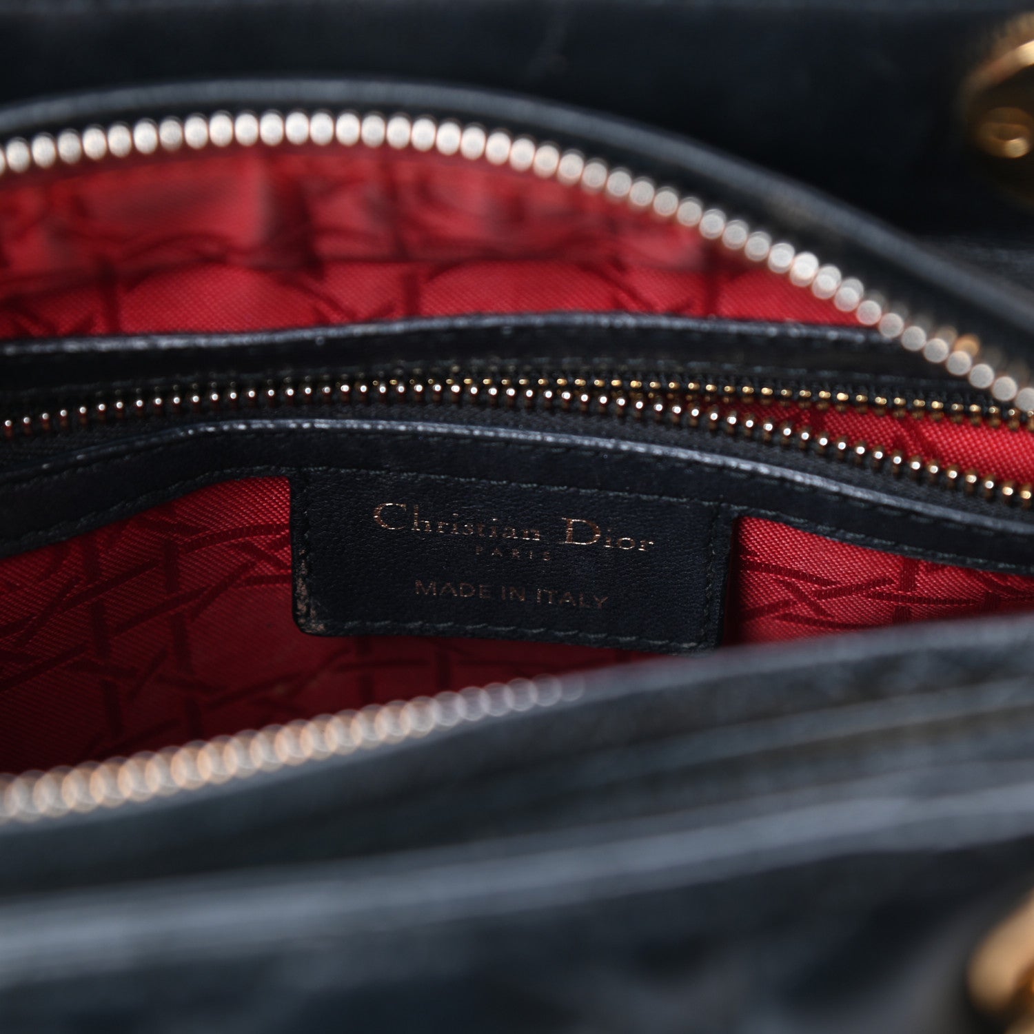 Christian Dior Lambskin Cannage Medium Lady Dior Black 6 of 9