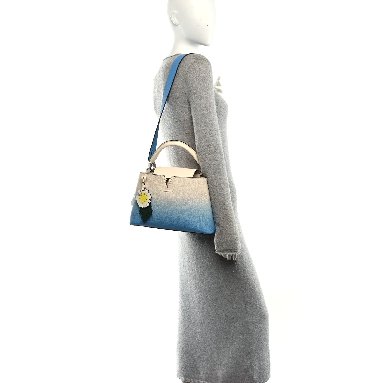Louis Vuitton Taurillon Capucines MM Gradient Blue 2 of 9