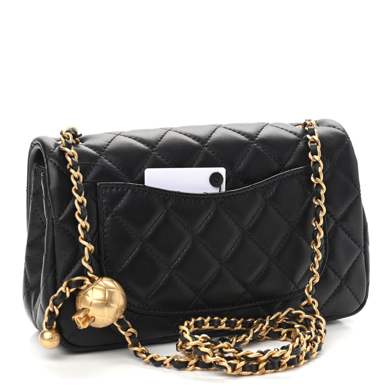Chanel Lambskin Quilted Mini Rectangular Pearl Crush Flap Black 3 of 9