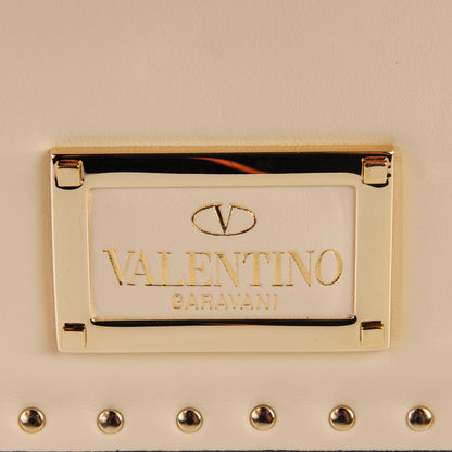 Valentino Garavani Vitello Rockstud Shoulder Satchel Ivory 8 of 8