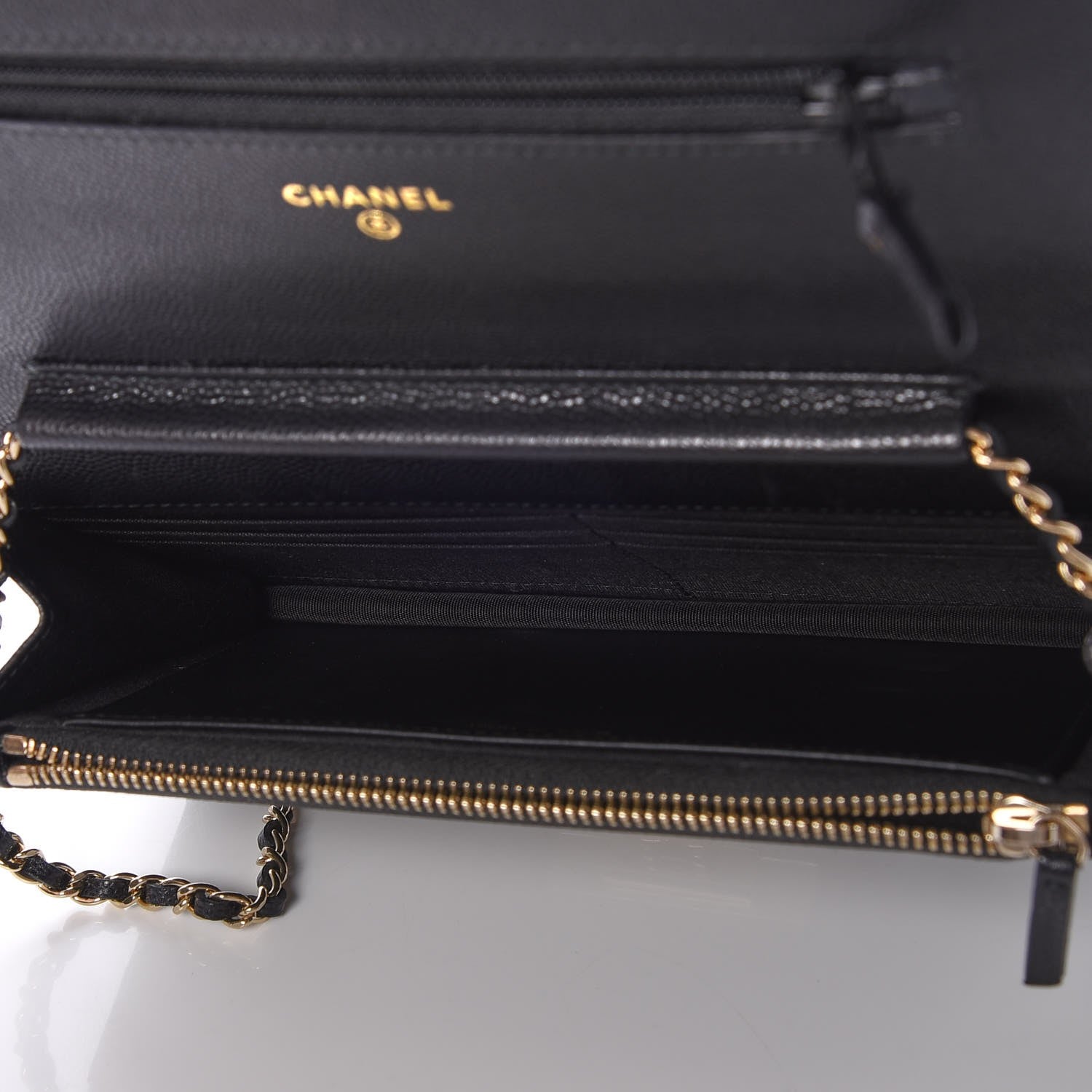 Chanel Caviar Quilted Golden Class Wallet On Chain WOC Black 5 of 9