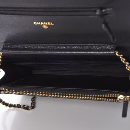 Chanel Caviar Quilted Golden Class Wallet On Chain WOC Black 5 of 9