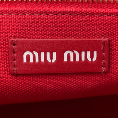 Miu Miu Jacquard Flower Print Tote Red Multicolor 6 of 10