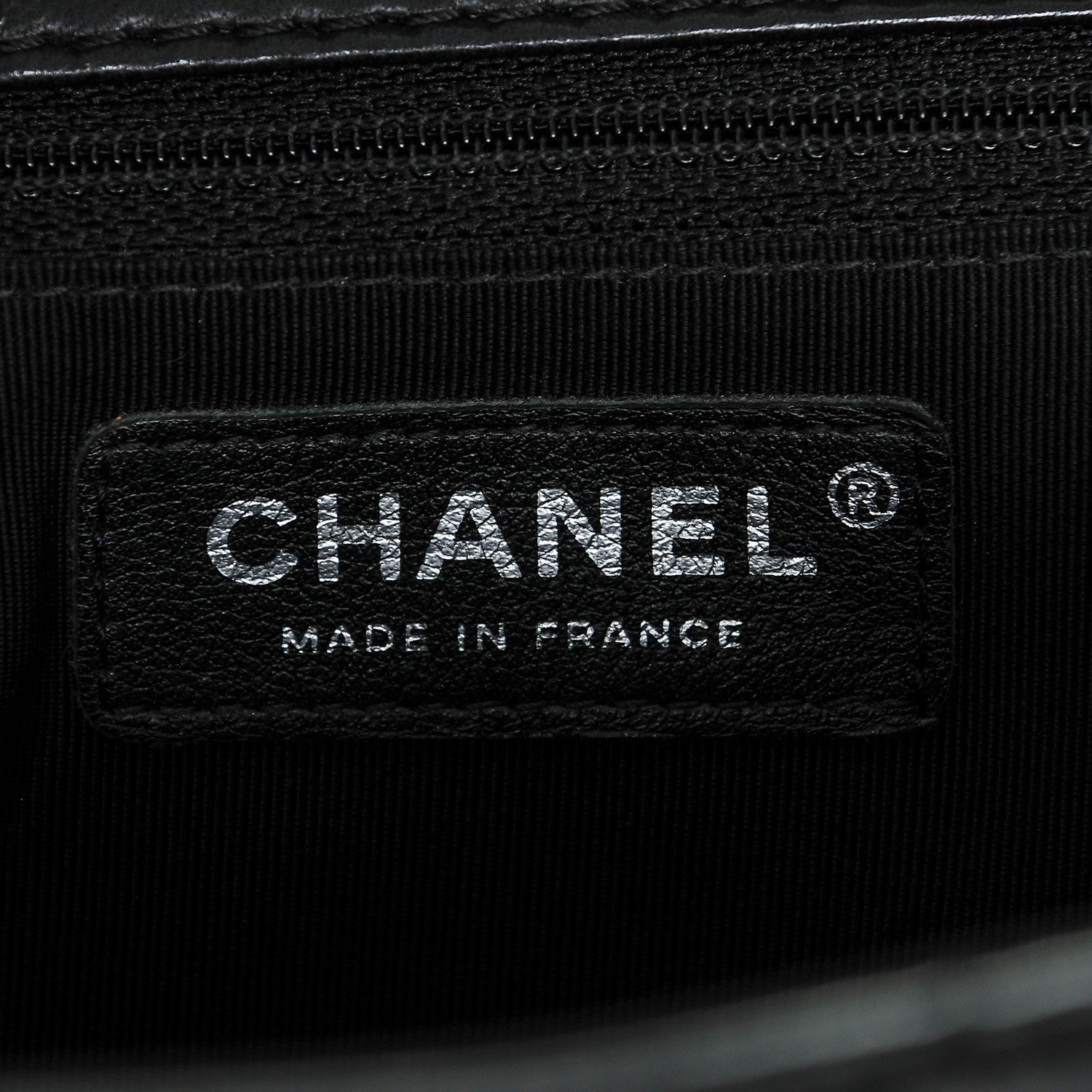 Chanel Lambskin Surpique Chevron Medium Single Flap Black 6 of 7