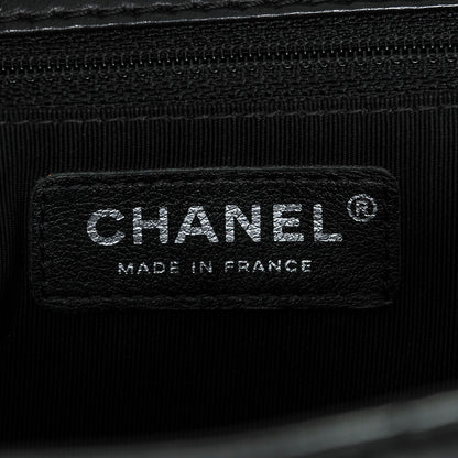 Chanel Lambskin Surpique Chevron Medium Single Flap Black 6 of 7