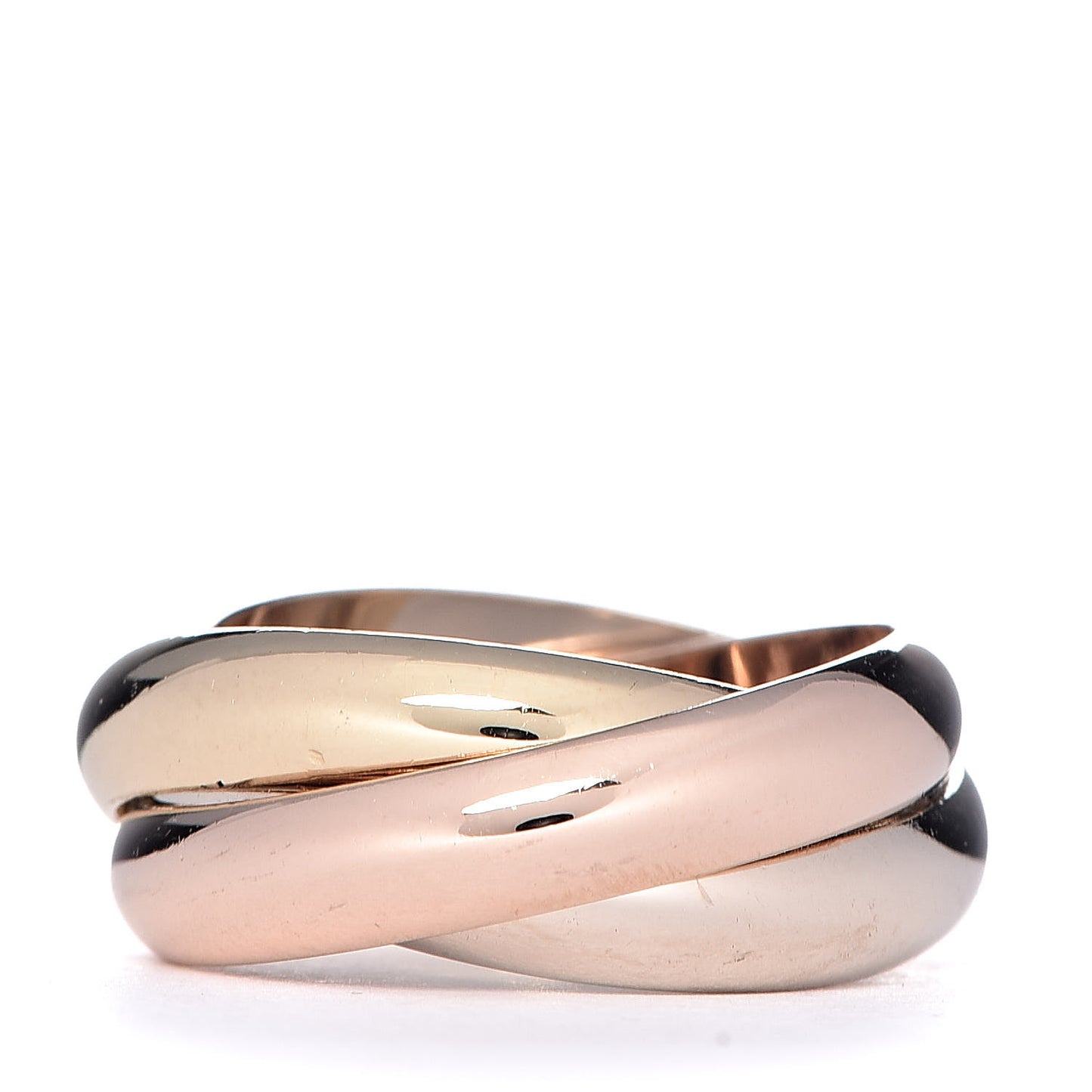 18K Pink Yellow White Gold Classic Trinity Ring 52 6