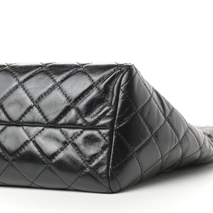 Chanel Glazed Calfskin Quilted Large Front Pocket Tote Black 9 of 10