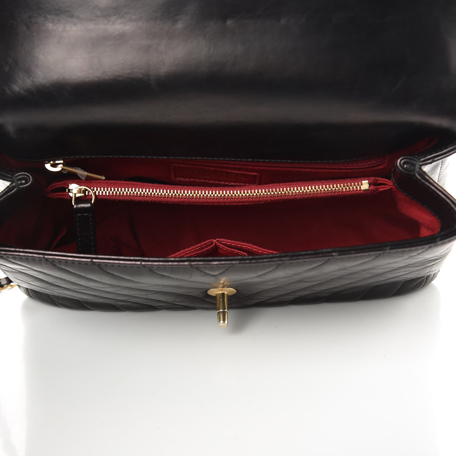 Chanel Calfskin Chevron Quilted Small Coco Handle Flap Black 5 of 11
