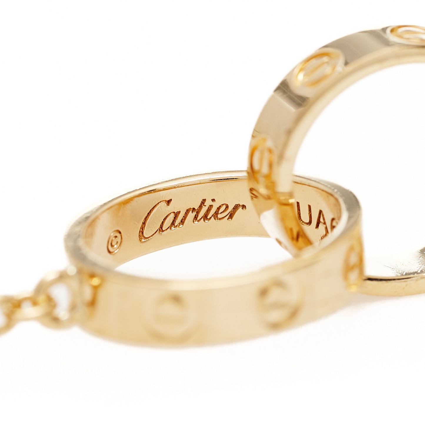 18K Yellow Gold Interlocking LOVE Necklace