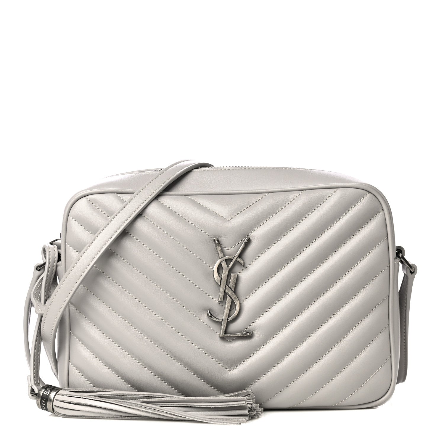 Saint Laurent Calfskin Matelasse Monogram Lou Camera Bag Granite 1 of 14