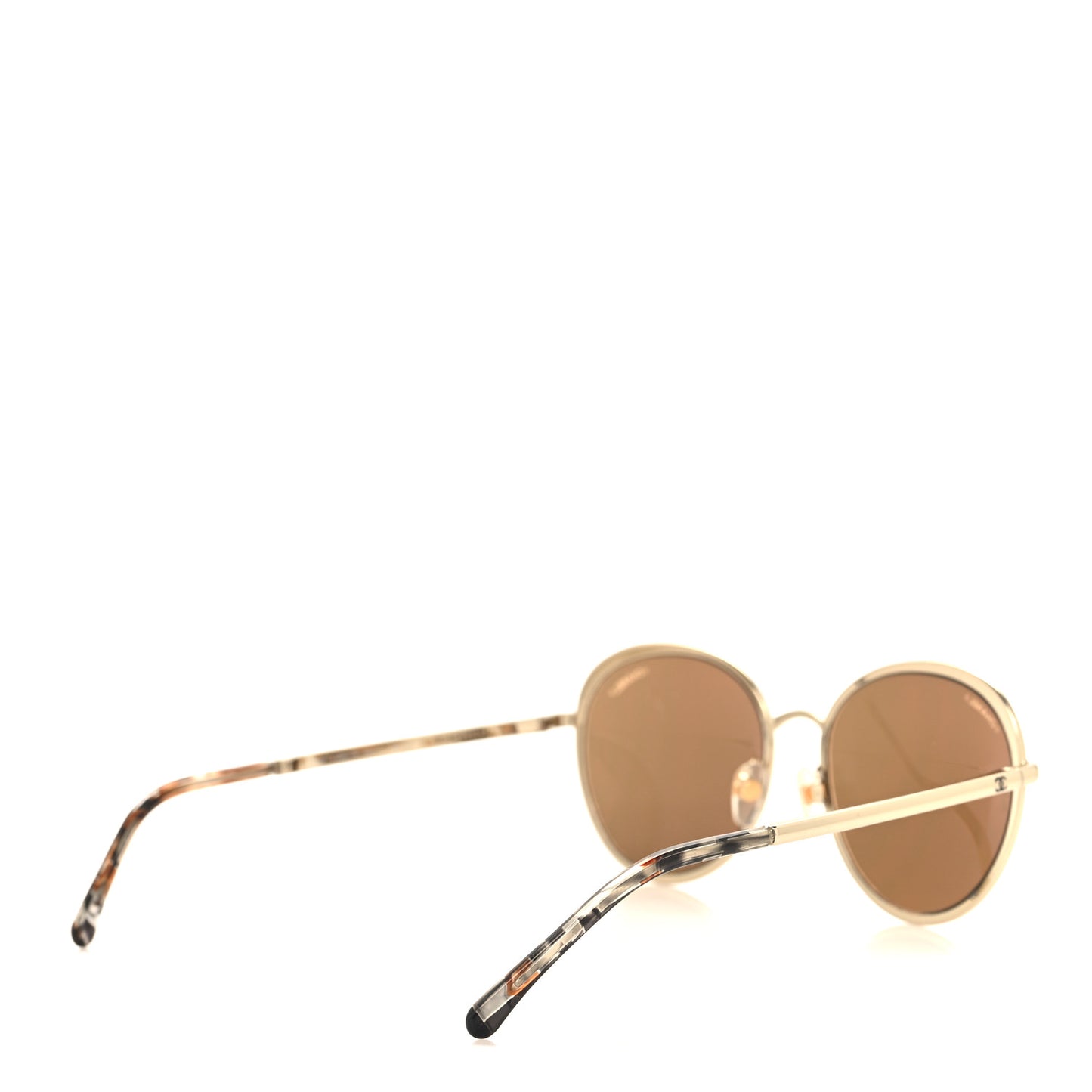 Round Spring Sunglasses 4206 Black Gold