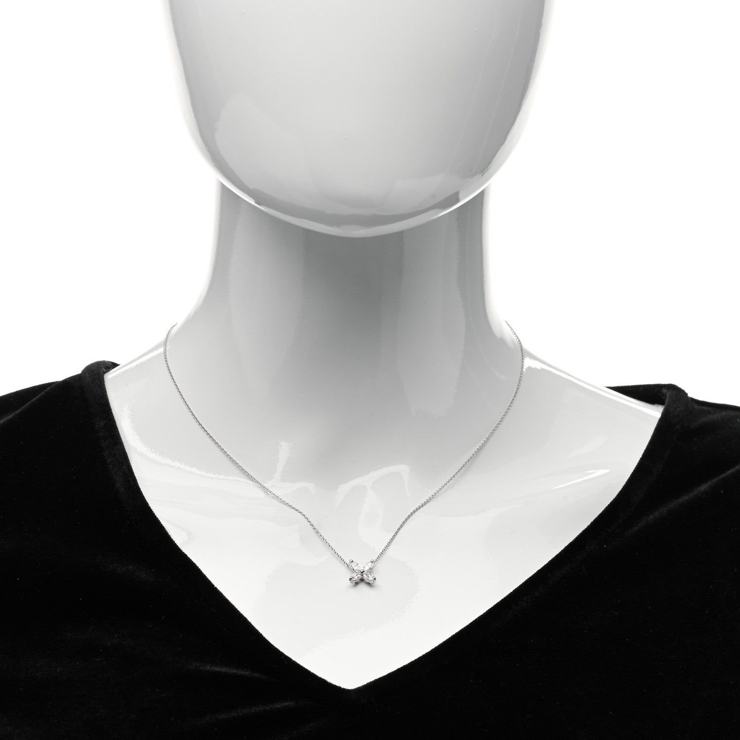Tiffany Platinum Diamond Medium Victoria Necklace 2 of 6