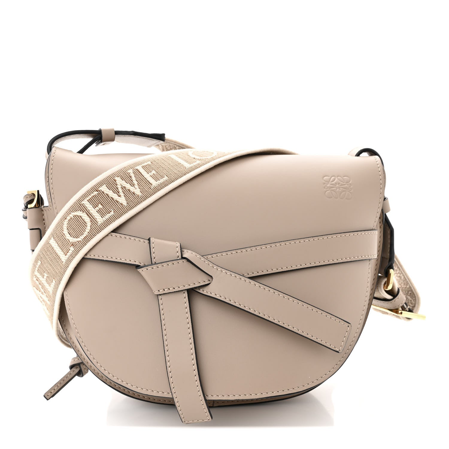 Loewe Soft Calfskin Jacquard Small Gate Crossbody Bag Sand 1 of 10