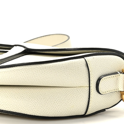 Christian Dior Grained Calfskin Saddle Bag With Strap Latte 9 of 10
