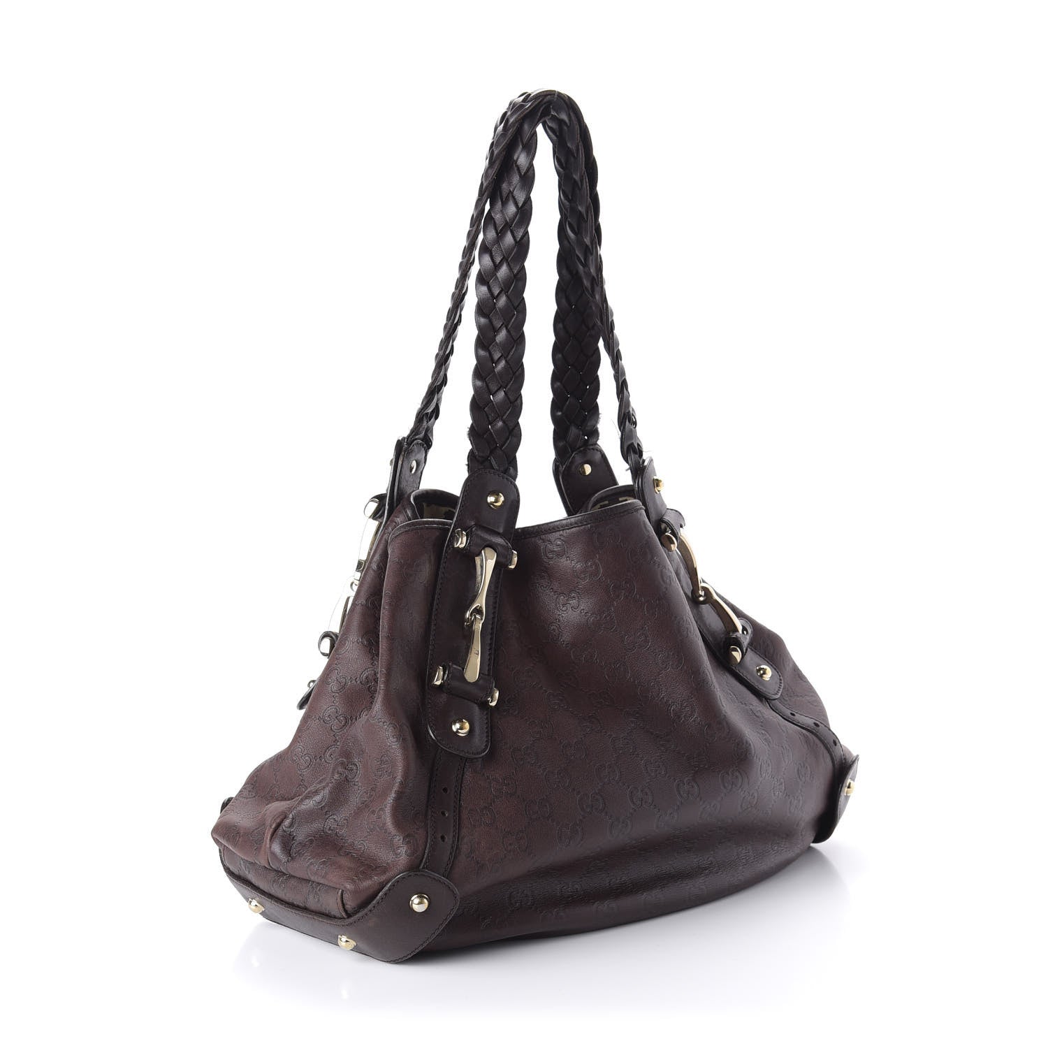 Gucci Guccissima Medium Pelham Shoulder Bag Dark Brown 3 of 12