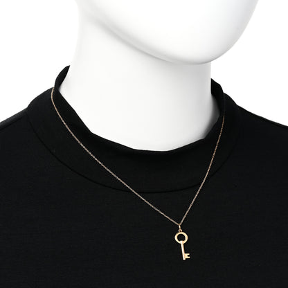 Tiffany 18K Rose Gold Modern Keys Round Open Key Pendant Necklace 2 of 5