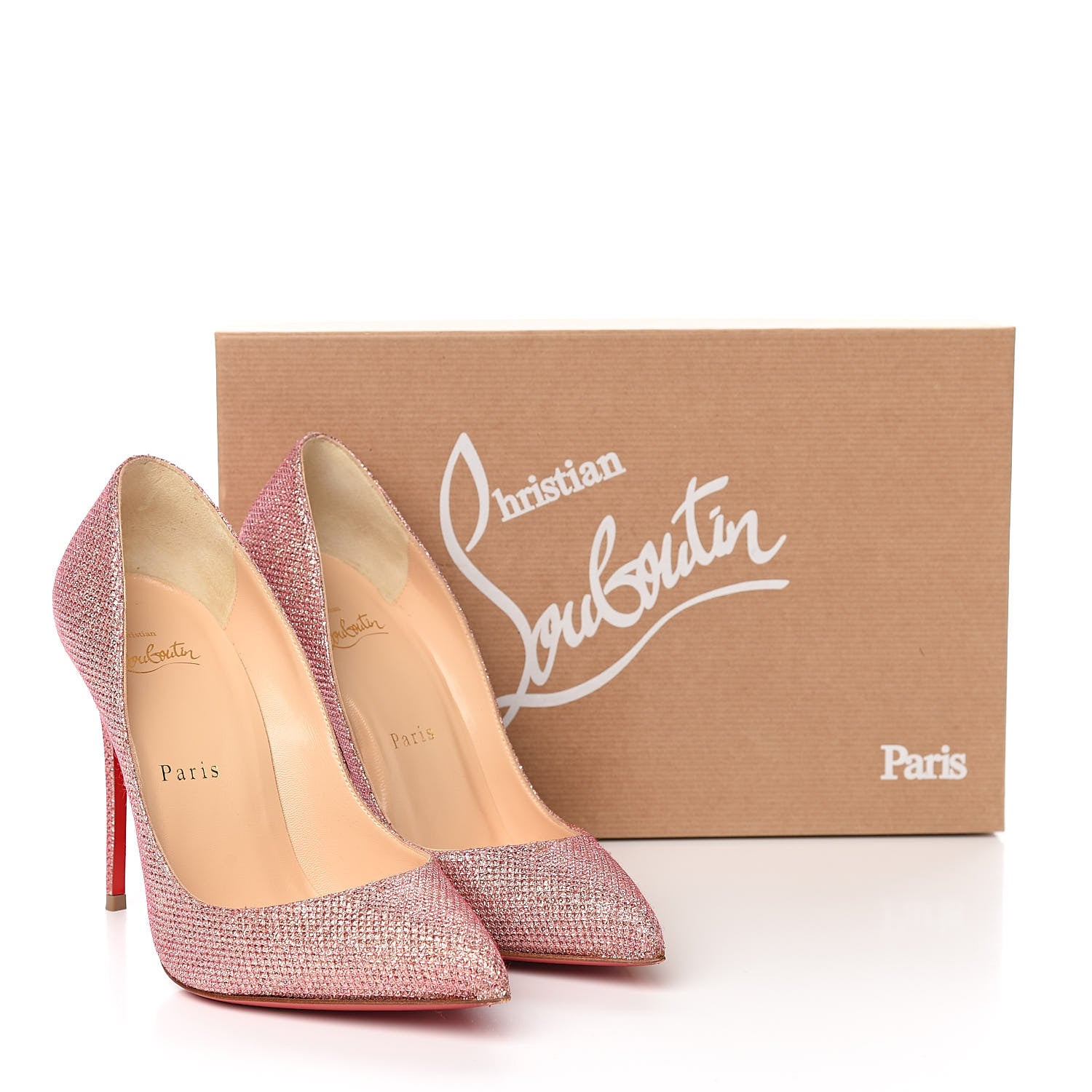 Christian Louboutin Glitter Diams Pigalle Follies 100 Pumps 36.5 Poudre 9 of 9