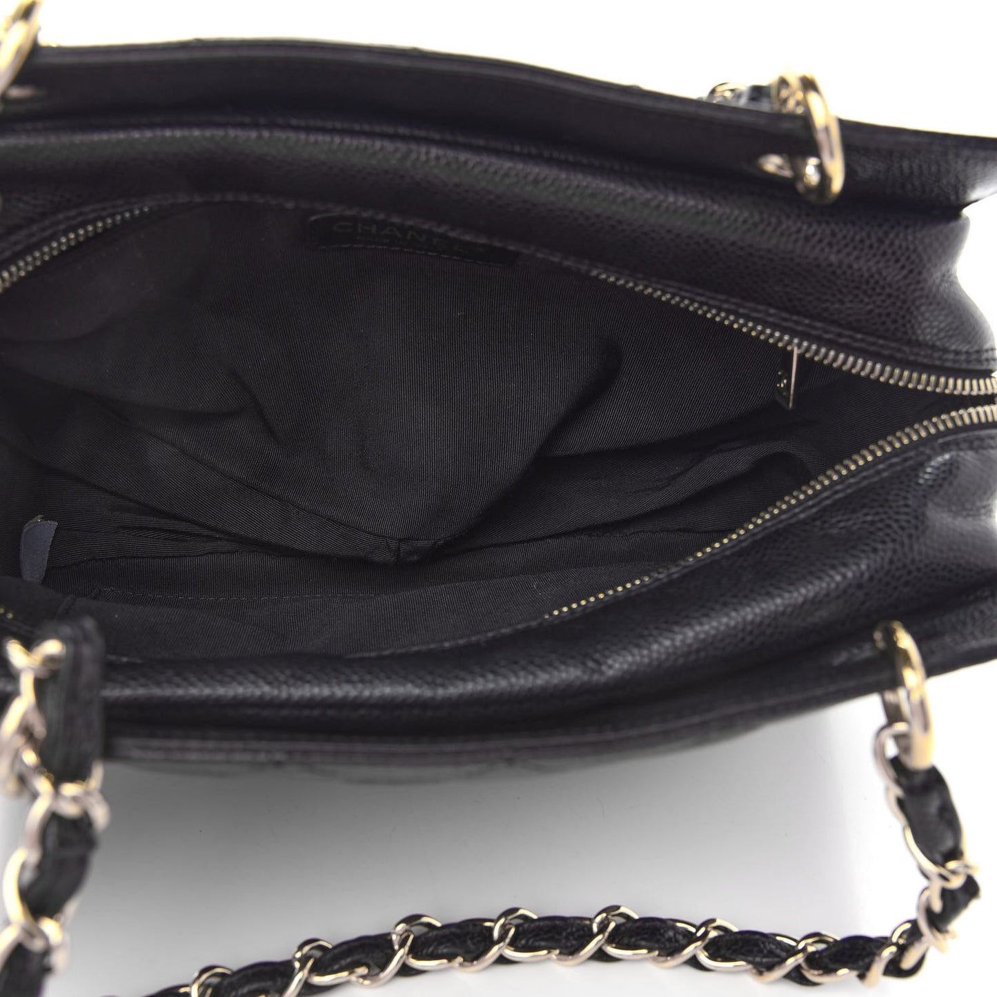 Caviar Quilted Petit Timeless Tote PTT Black