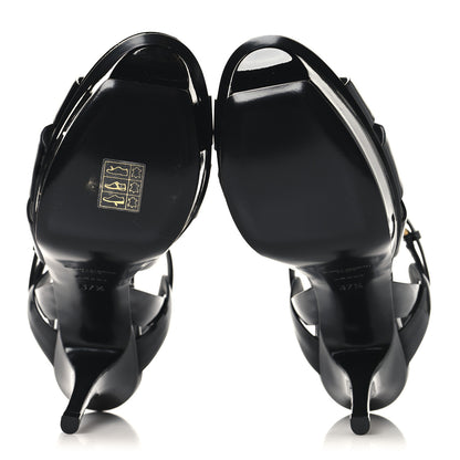 Saint Laurent Patent Tribute 75 Platform Sandals 37.5 Black 6 of 9
