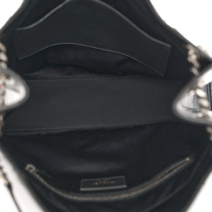 Saint Laurent Crinkled Calfskin Matelasse Monogram Medium Niki Shopper Tote Black 5 of 10