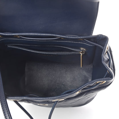 Chanel Caviar Quilted Filigree Backpack Navy 5 of 10