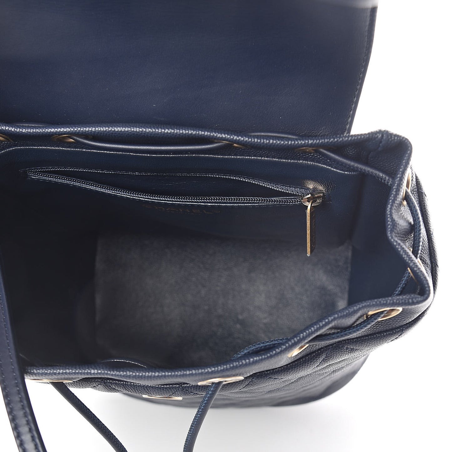 Caviar Quilted Filigree Backpack Navy