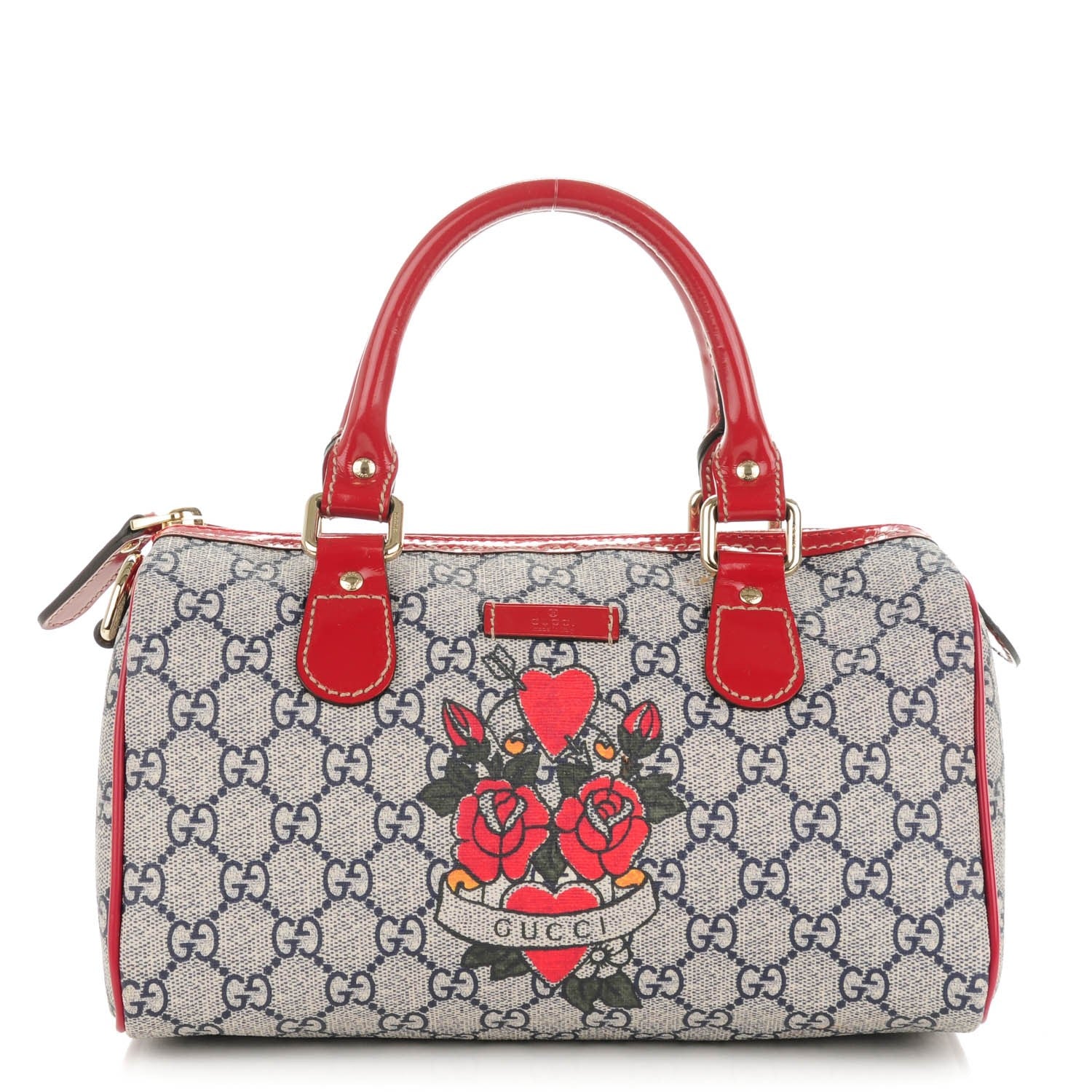 Gucci GG Plus Monogram Tattoo Heart Small Joy Boston Red 1 of 8
