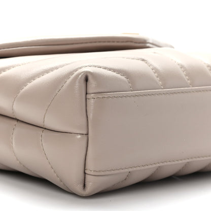 Saint Laurent Calfskin Y Quilted Monogram Toy Loulou Satchel Light Natural 8 of 10