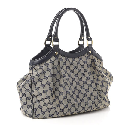 Gucci Monogram Medium Sukey Tote Navy 3 of 10