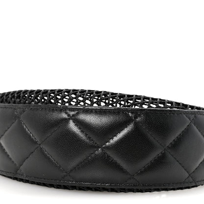 Chanel Mesh Shiny Lambskin Chain Hobo Black 11 of 12