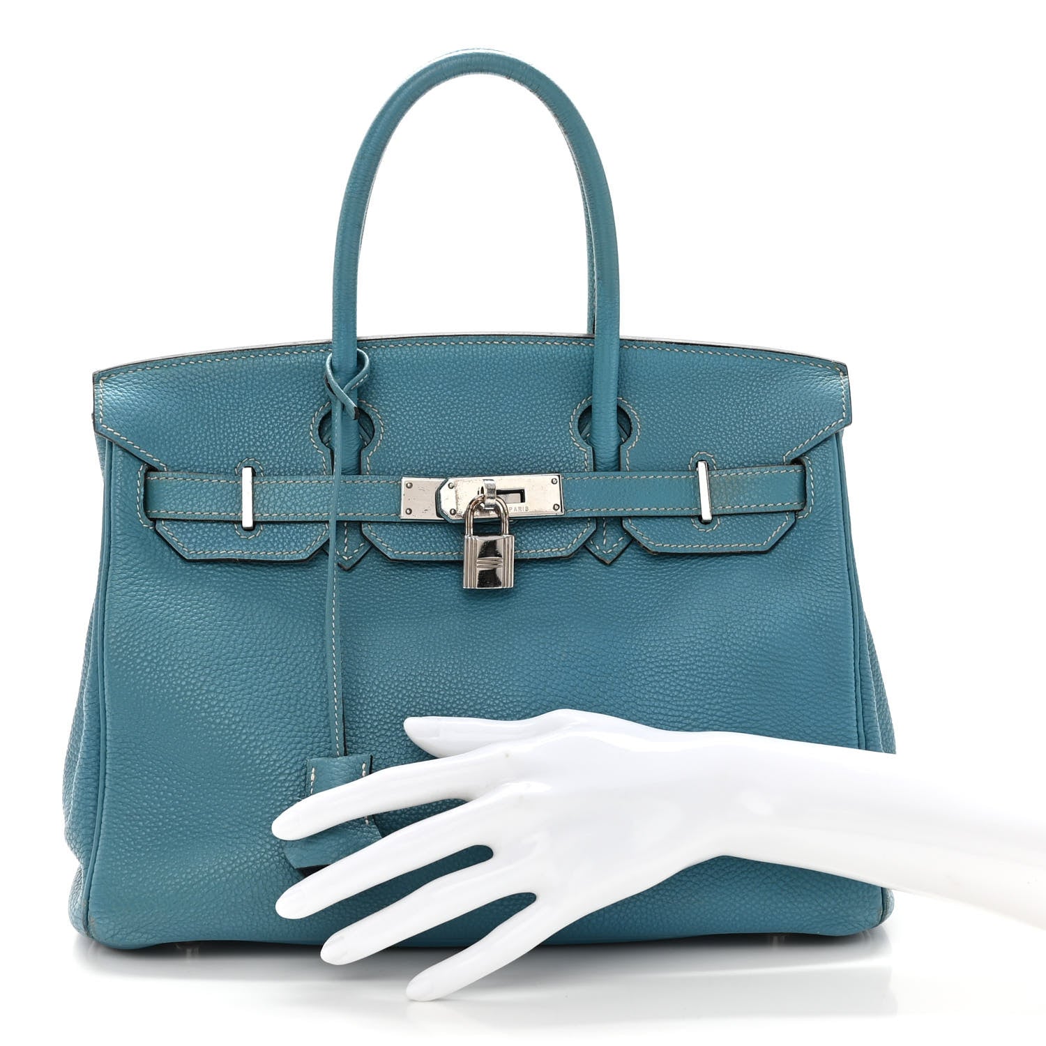 Hermes Togo Birkin 30 Blue Jean 2 of 22