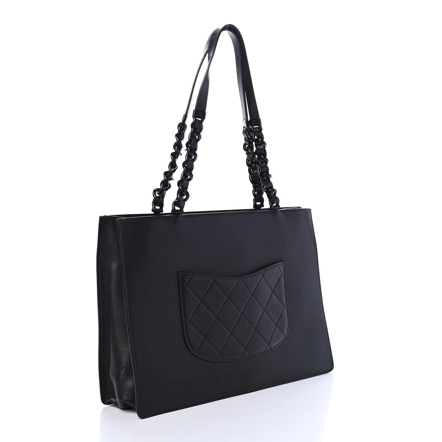 Chanel Caviar Quilted My Everything Large Shopping Tote Black 2 of 4