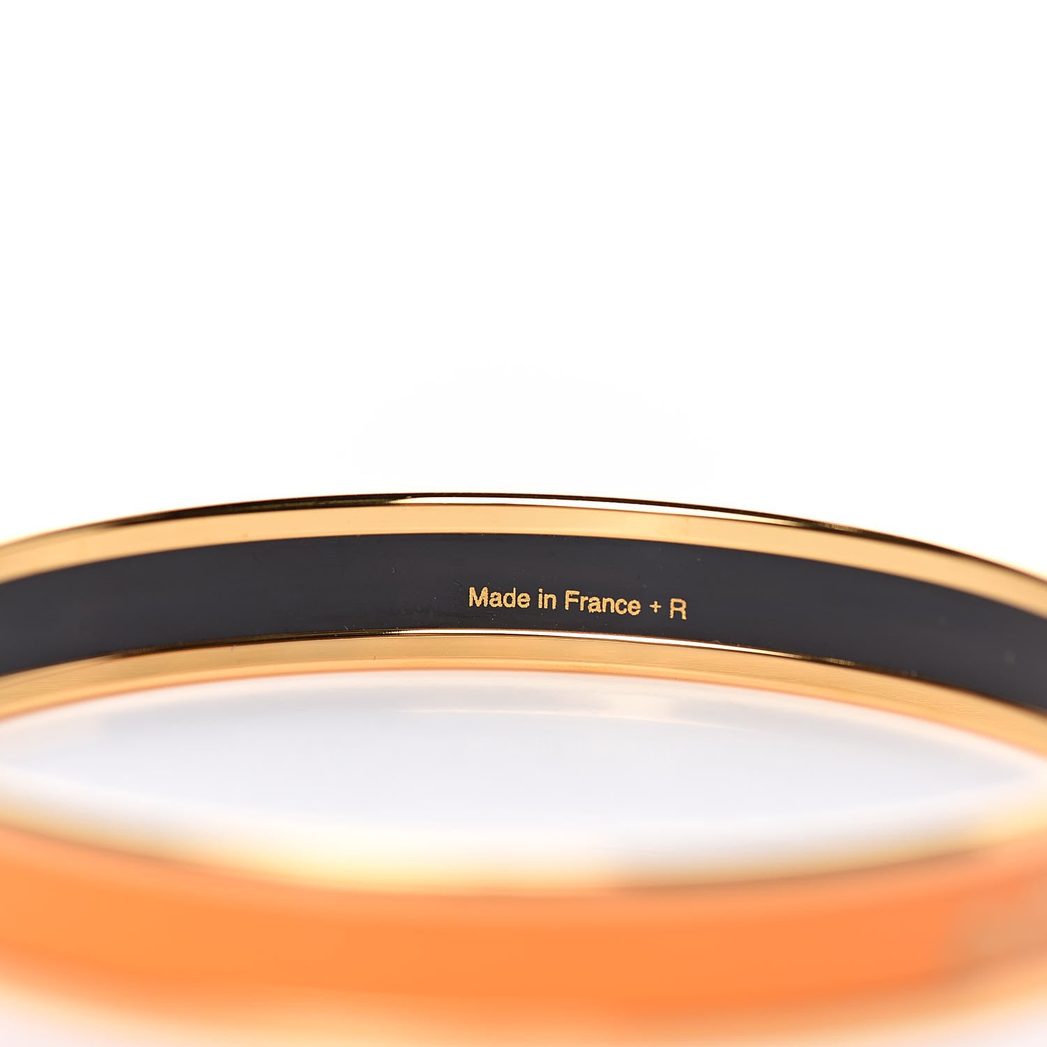 Hermes Enamel Printed Narrow Caleche Bracelet 70 Orange 5 of 5