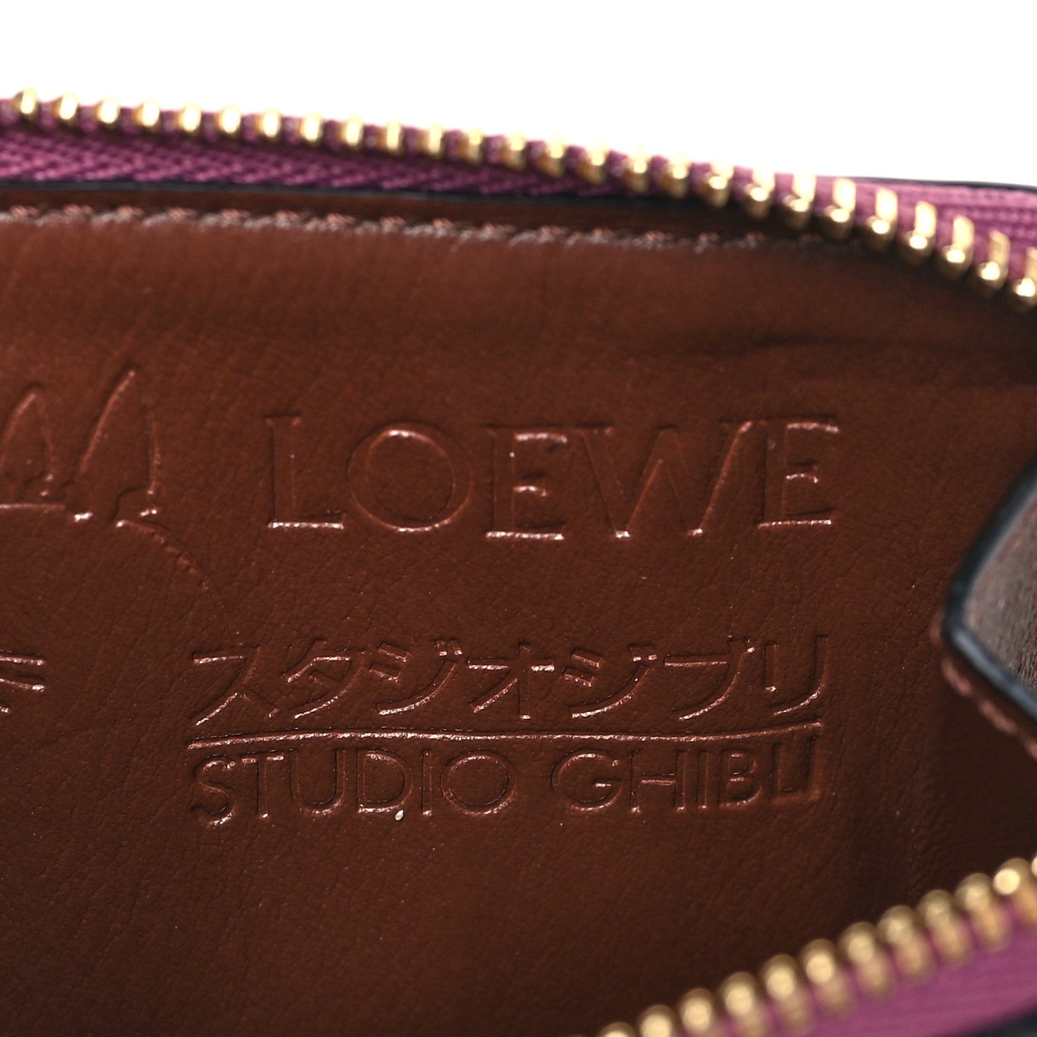 Loewe X SPIRITED AWAY Classic Calfskin Aogaeru Coin Cardholder Bouganville 6 of 7