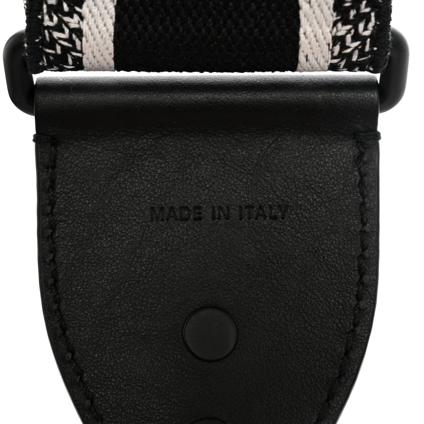 Canvas Embroidered Shoulder Strap Black Ultramatte