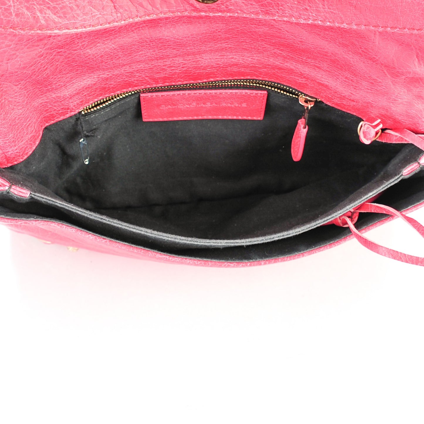 Agneau Giant 12 Rose Gold Hardware Envelope Clutch Rose Thulian