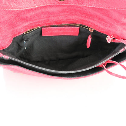 Balenciaga Agneau Giant 12 Rose Gold Hardware Envelope Clutch Rose Thulian 5 of 7