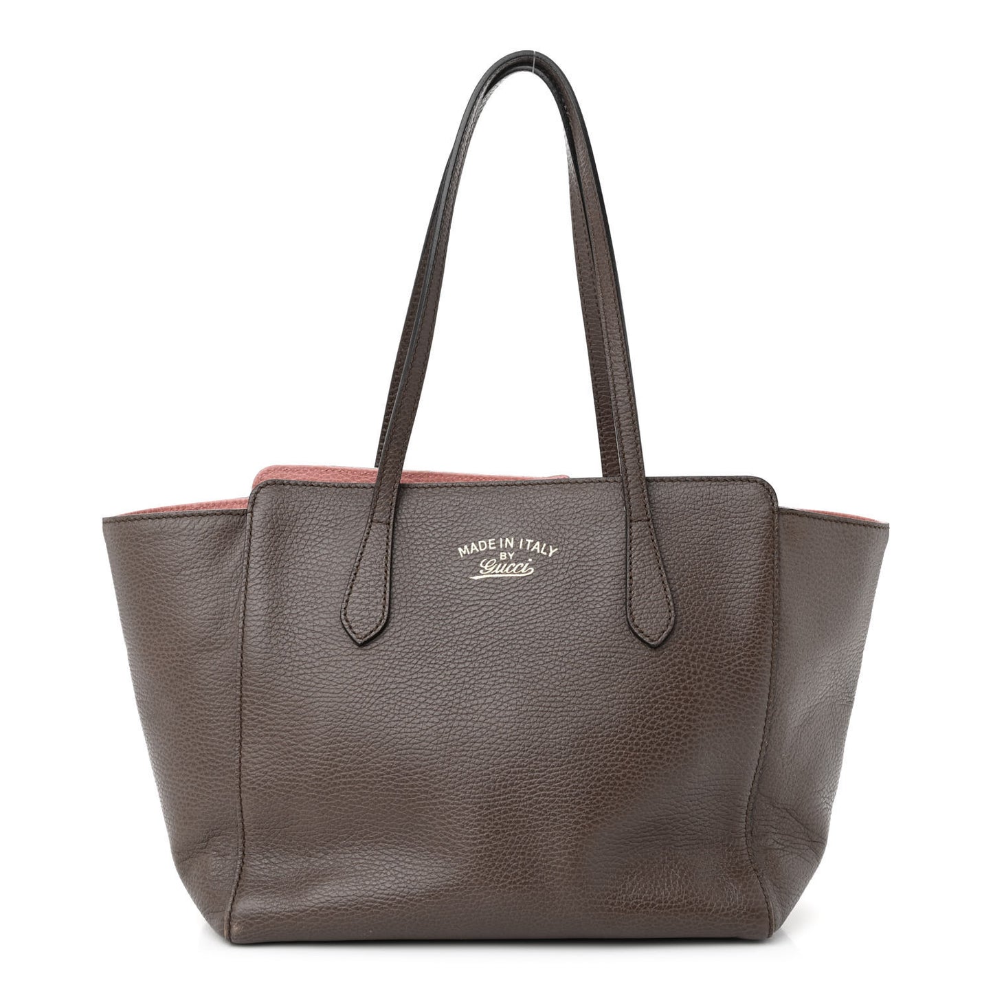 Dollar Calfskin Small Swing Tote Grey Field Soft Pink