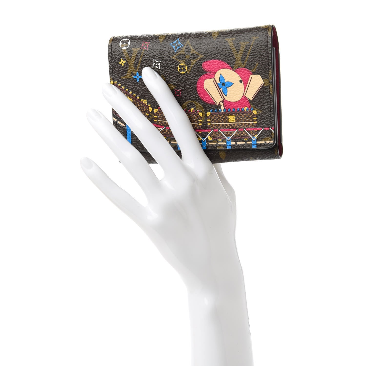 Louis Vuitton Monogram 2020 Christmas Animation Roller Coaster Victorine Wallet Pivoine 2 of 11