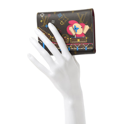 Louis Vuitton Monogram 2020 Christmas Animation Roller Coaster Victorine Wallet Pivoine 2 of 11