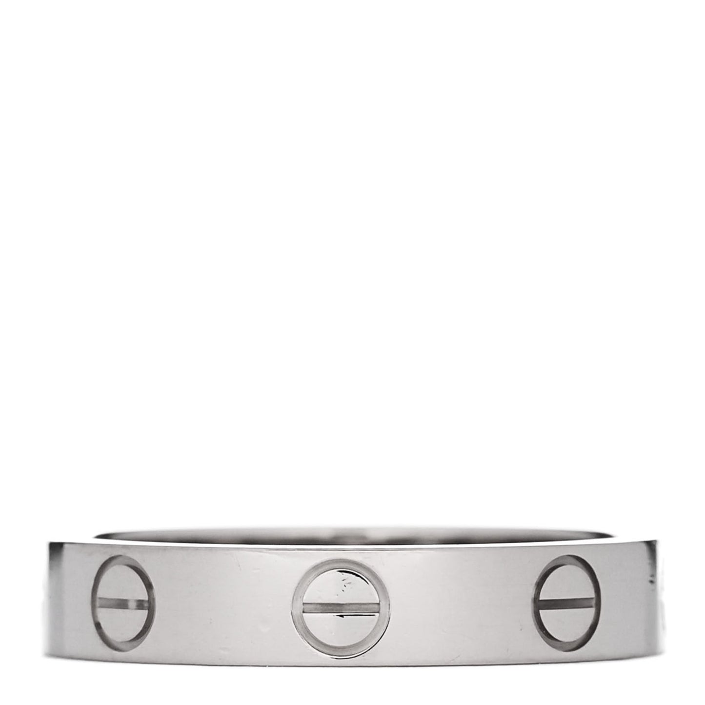 18K White Gold 3.5mm LOVE Wedding Band Ring 52 6