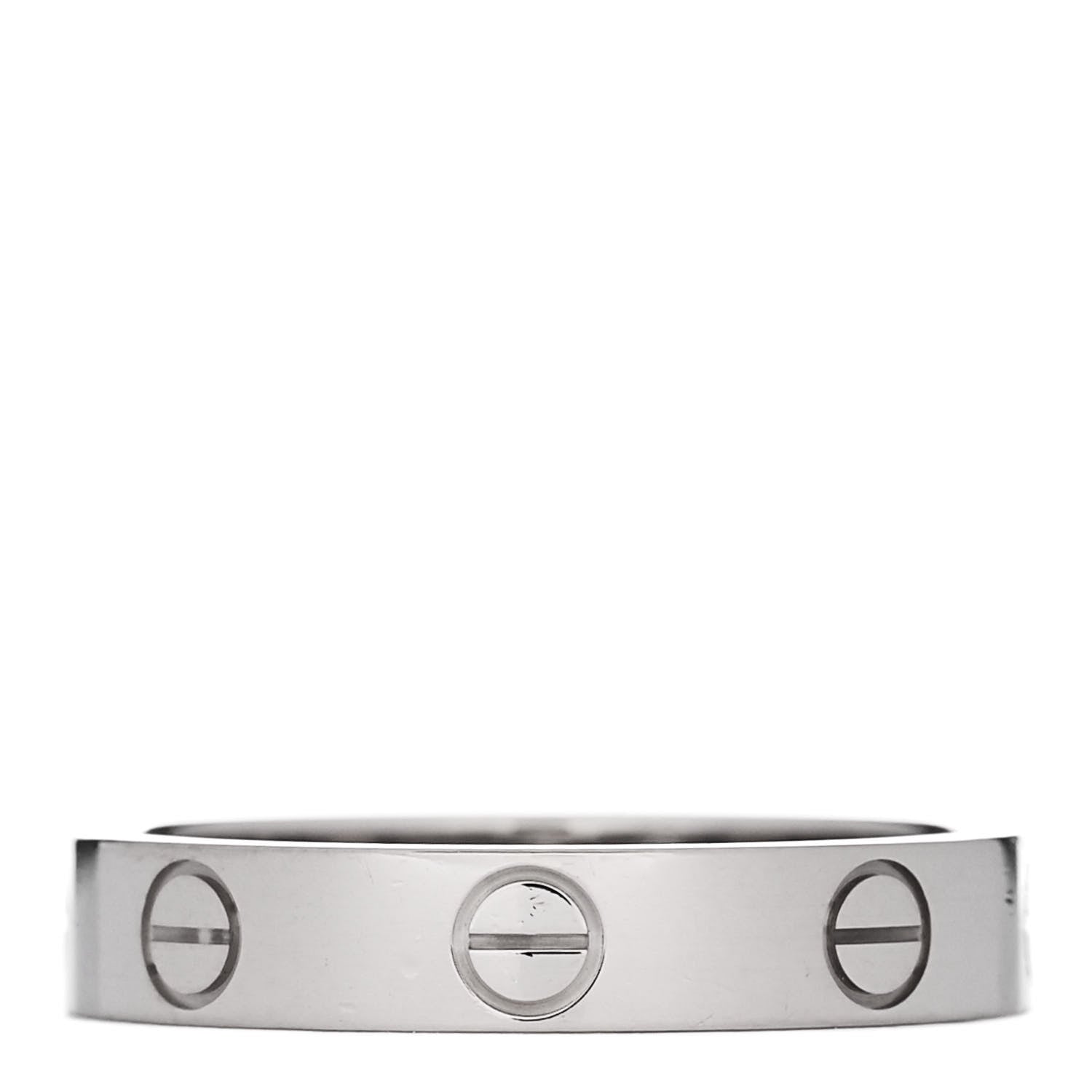 Cartier 18K White Gold 3.5mm LOVE Wedding Band Ring 52 6 1 of 4