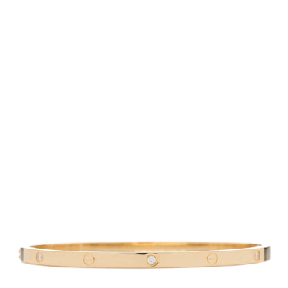 Cartier 18K Yellow Gold 6 Diamond Small LOVE Bracelet 17 2 of 5
