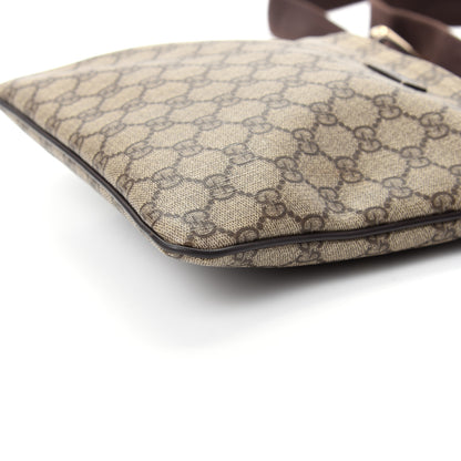 Gucci GG Supreme Monogram Small Flat Messenger Bag Dark Brown 7 of 9