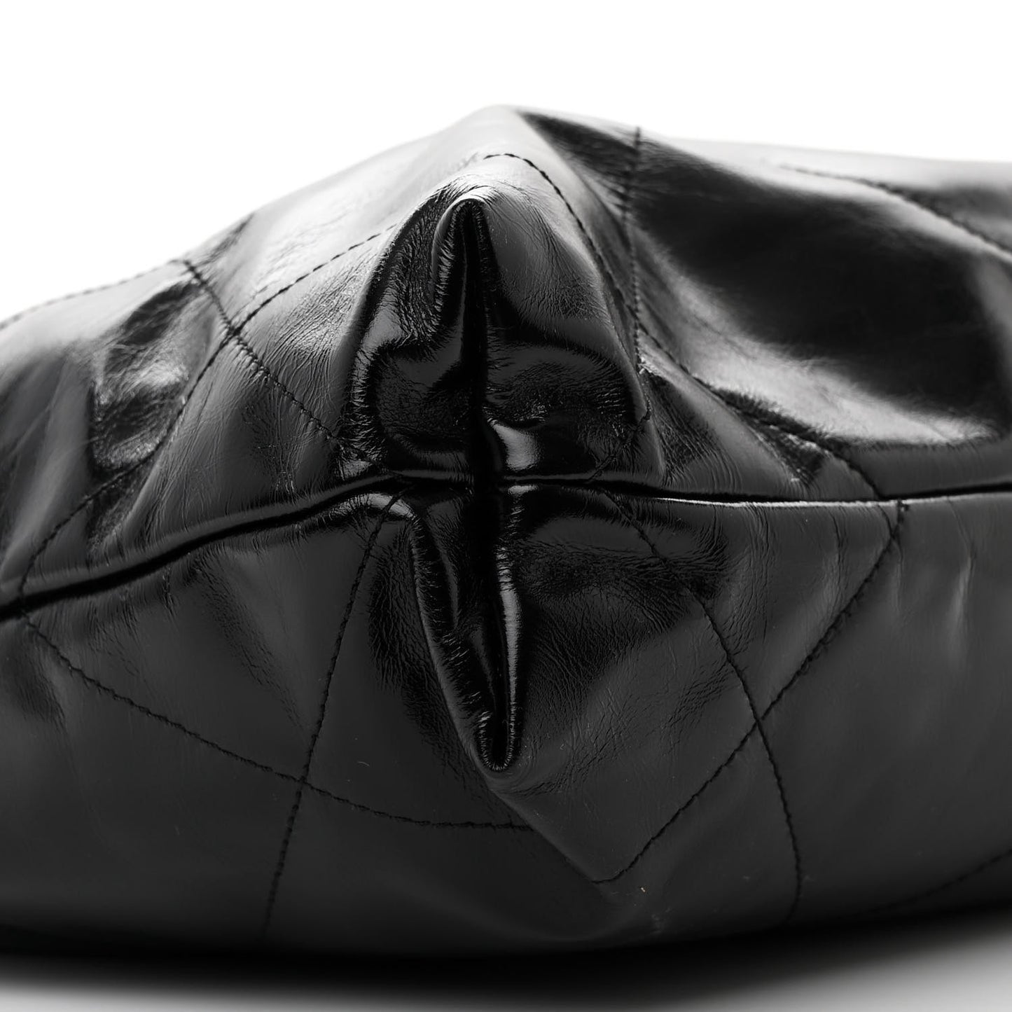 Shiny Calfskin Quilted Small Chanel 22 Black