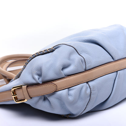 MCM Grained Calfskin Crossbody Blue 6 of 14