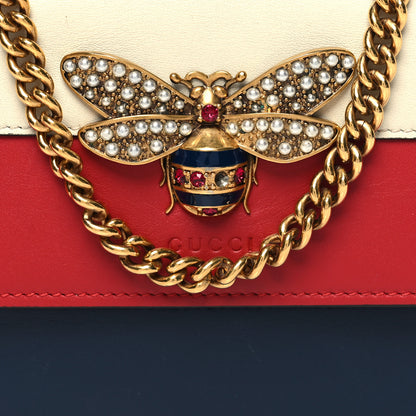 Gucci Calfskin Queen Margaret Chain Wallet Blue Agata Hibiscus Red Mystic White 8 of 11