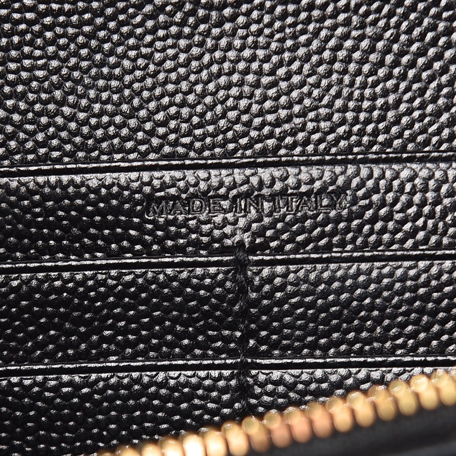 Saint Laurent Grain De Poudre Matelasse Chevron Monogram Chain Wallet Black 9 of 12