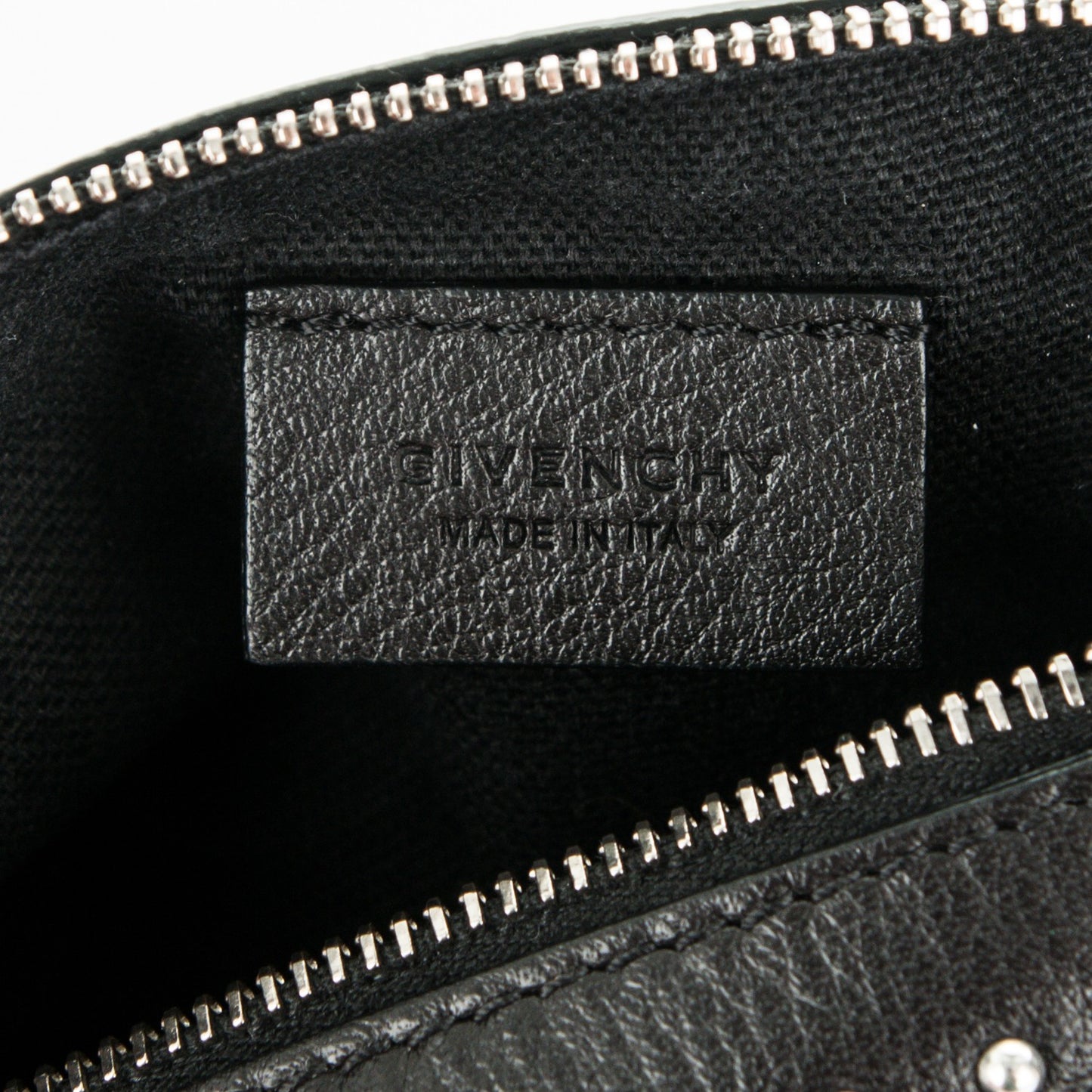 Calfskin Embellished Pandora Wristlet Black
