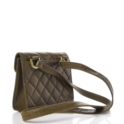Chanel Lambskin Quilted Flap Shoulder Bag Green 3 of 19